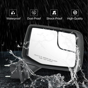 RUIANOMG mirror installed on Silverado side profile showing correct alignment and coverage