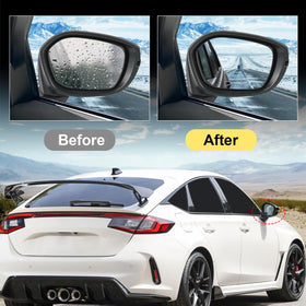 RUIANOMG mirror backside with mounting plate showing bolt holes and secure fitment