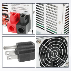 RUIANOMG WF-9875 cooling fan detail emphasizing silent operation and temperature control