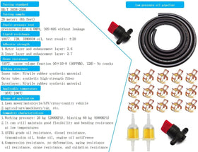 RUIDELI close-up of 8mm inlet and outlet fittings, ensures standard hose fit