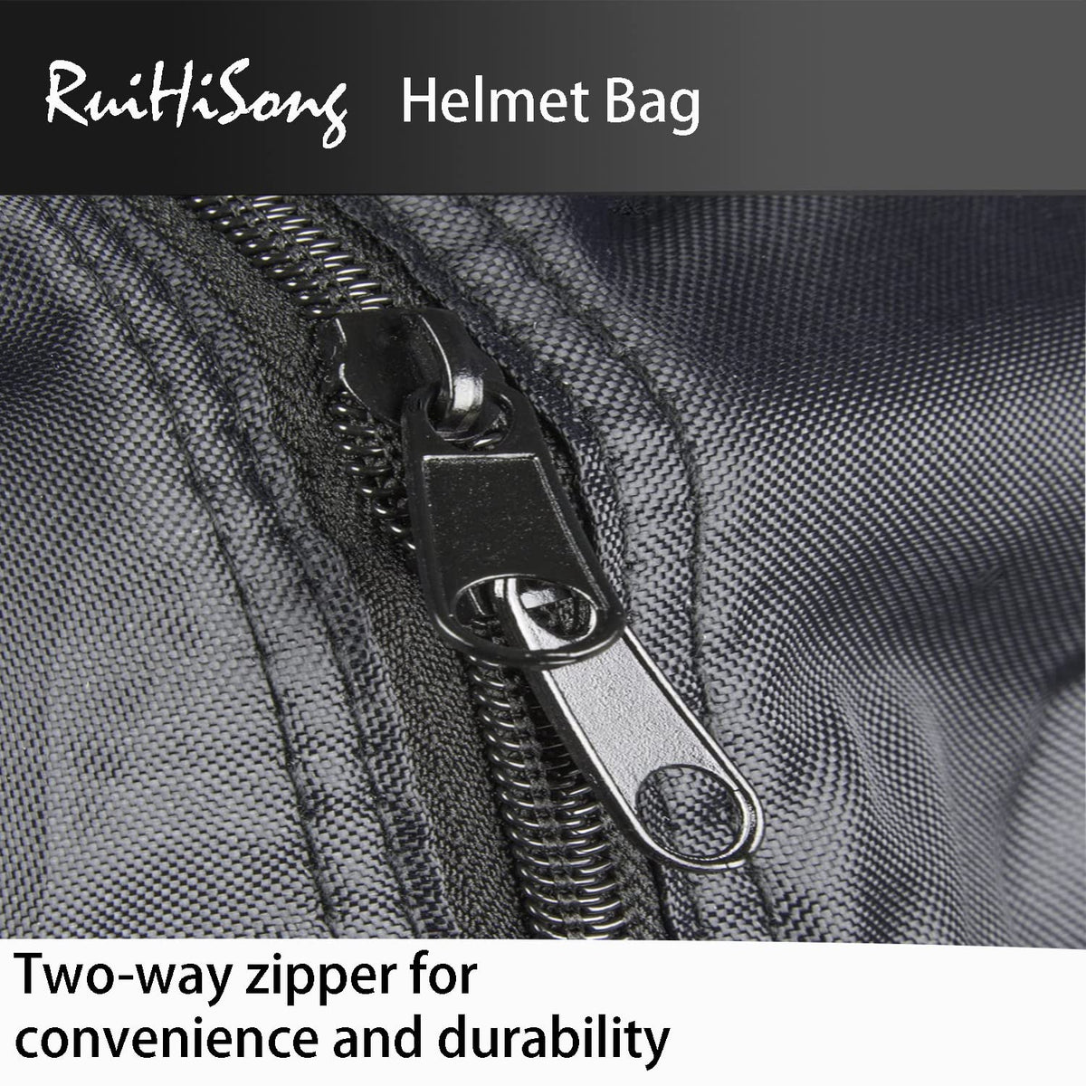 RuiHiSong helmet bag silver piping accent for visibility and style