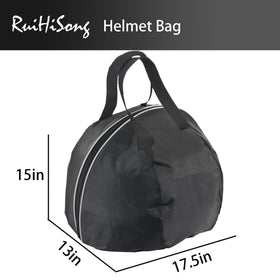 RuiHiSong helmet bag two-way top zipper detail for fast access