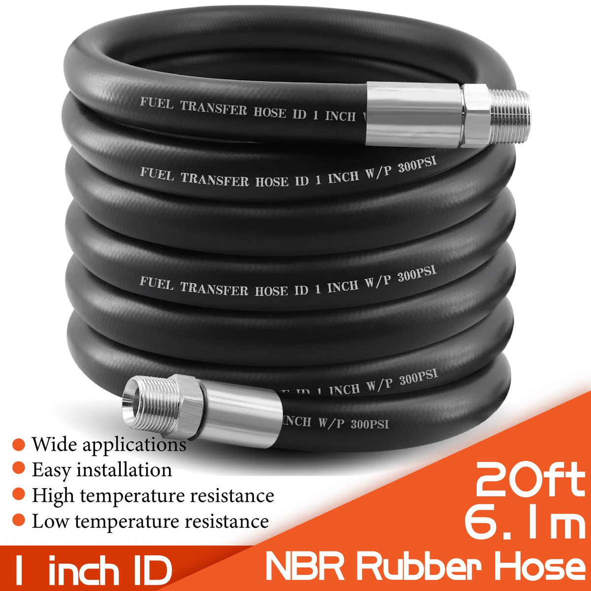 Ruikarhop internal spring guard and NPT end to prevent kinks and leaks