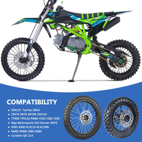 RUIQIMOTO rear rim and tire close-up showing tread and fit advantages