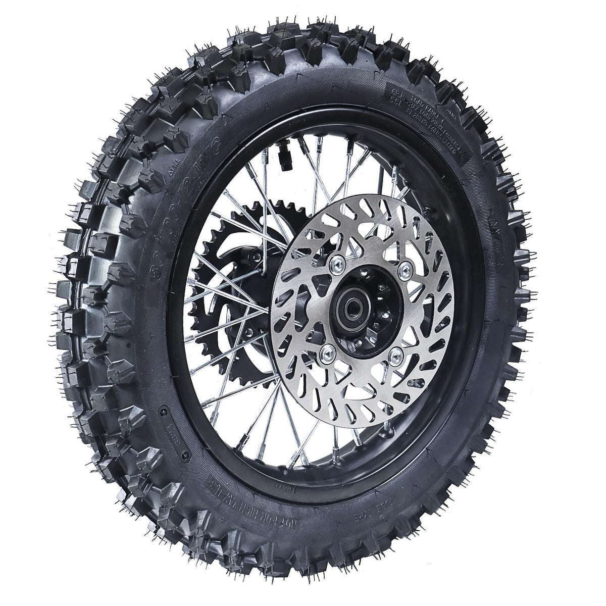RUIQIMOTO wheel installed on pit bike demonstrating direct-fit upgrade