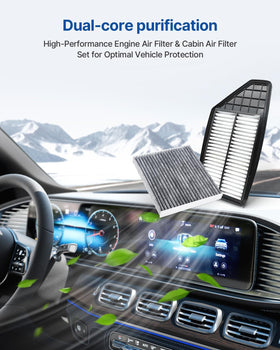 RUITO cabin filter visible through access panel showing simple replacement benefit