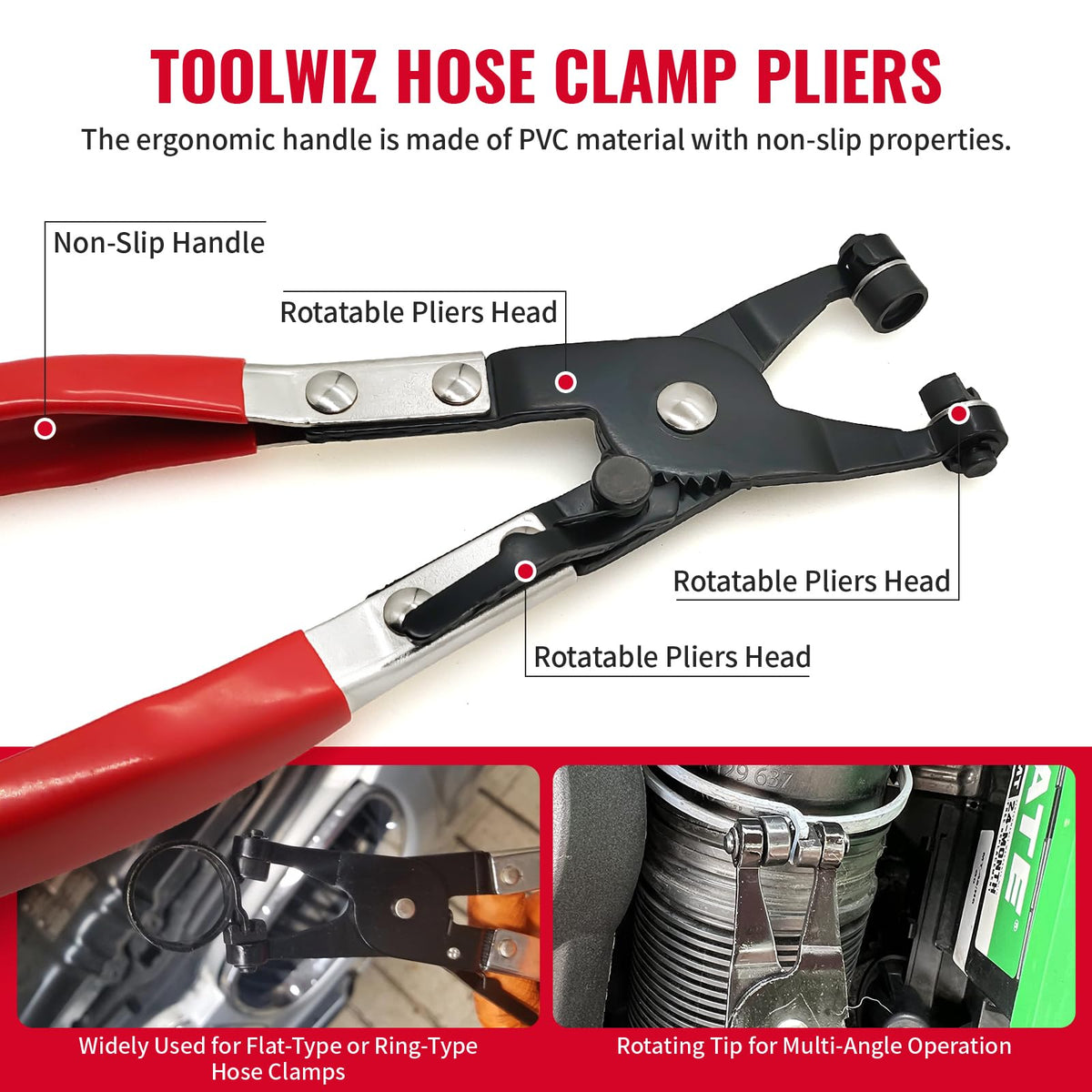 RUITONDA detailed view of Clic‑R plier jaws demonstrating precise installation of ear clamps