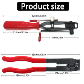 RUITONDA plier jaws close-up showing hardened steel for reliable clamp compression