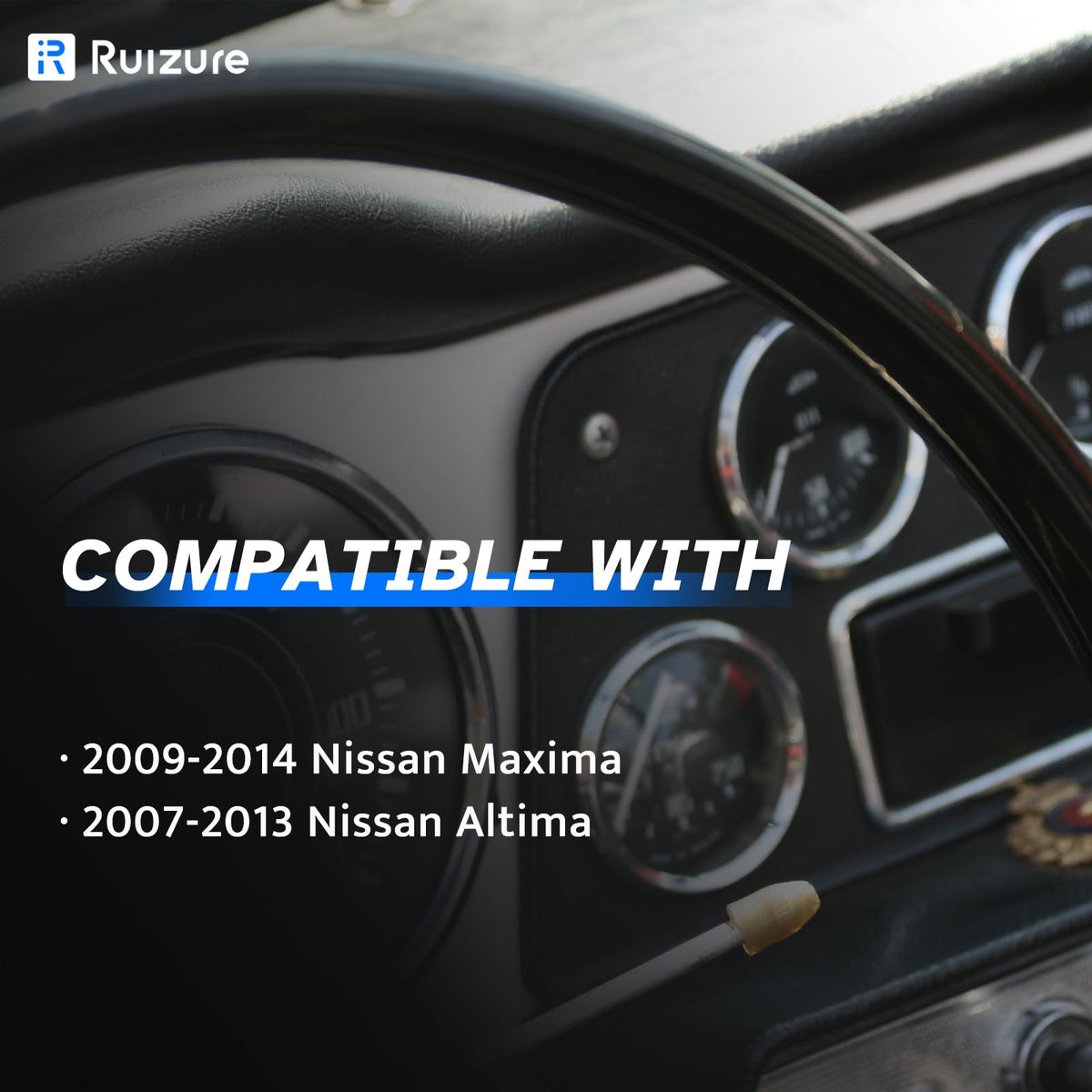 Ruizure driver-side sensor close-up showing durable housing and weatherproofing