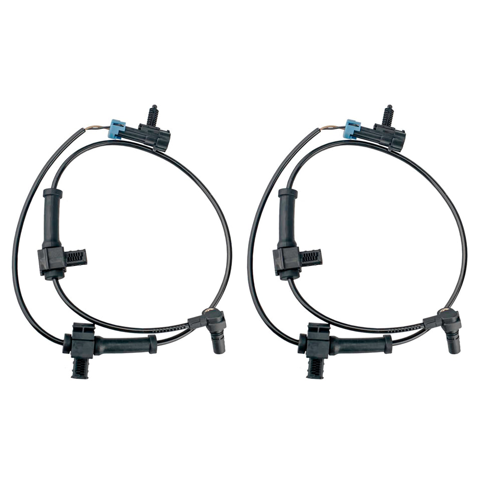 Ruizure rear ABS sensor pair front view showing exact-fit connectors and improved reliability