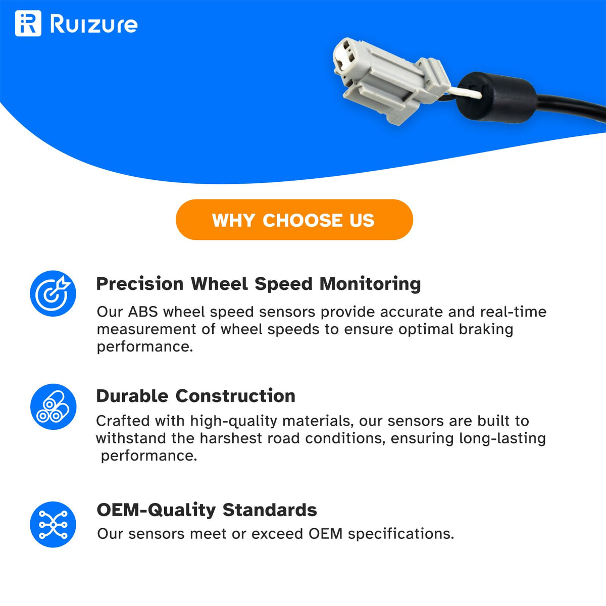 Ruizure sensor mounting bracket and bolt illustrating secure installation