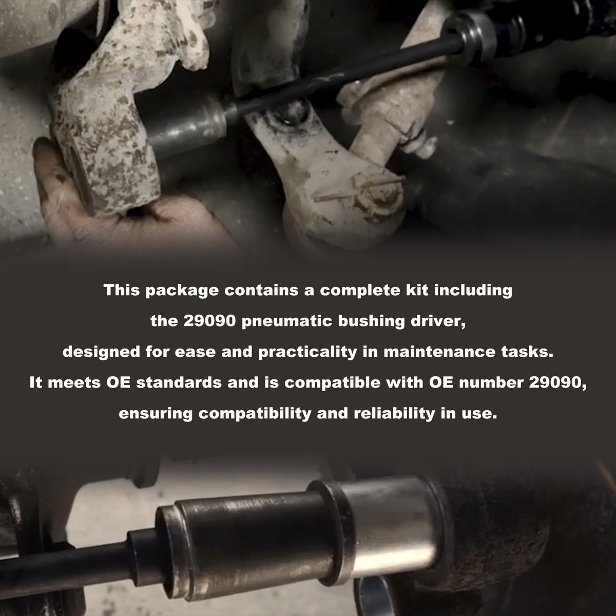 RULLINE drivers being used on a truck anchor pin demonstrating on-vehicle removal and time-saving advantage