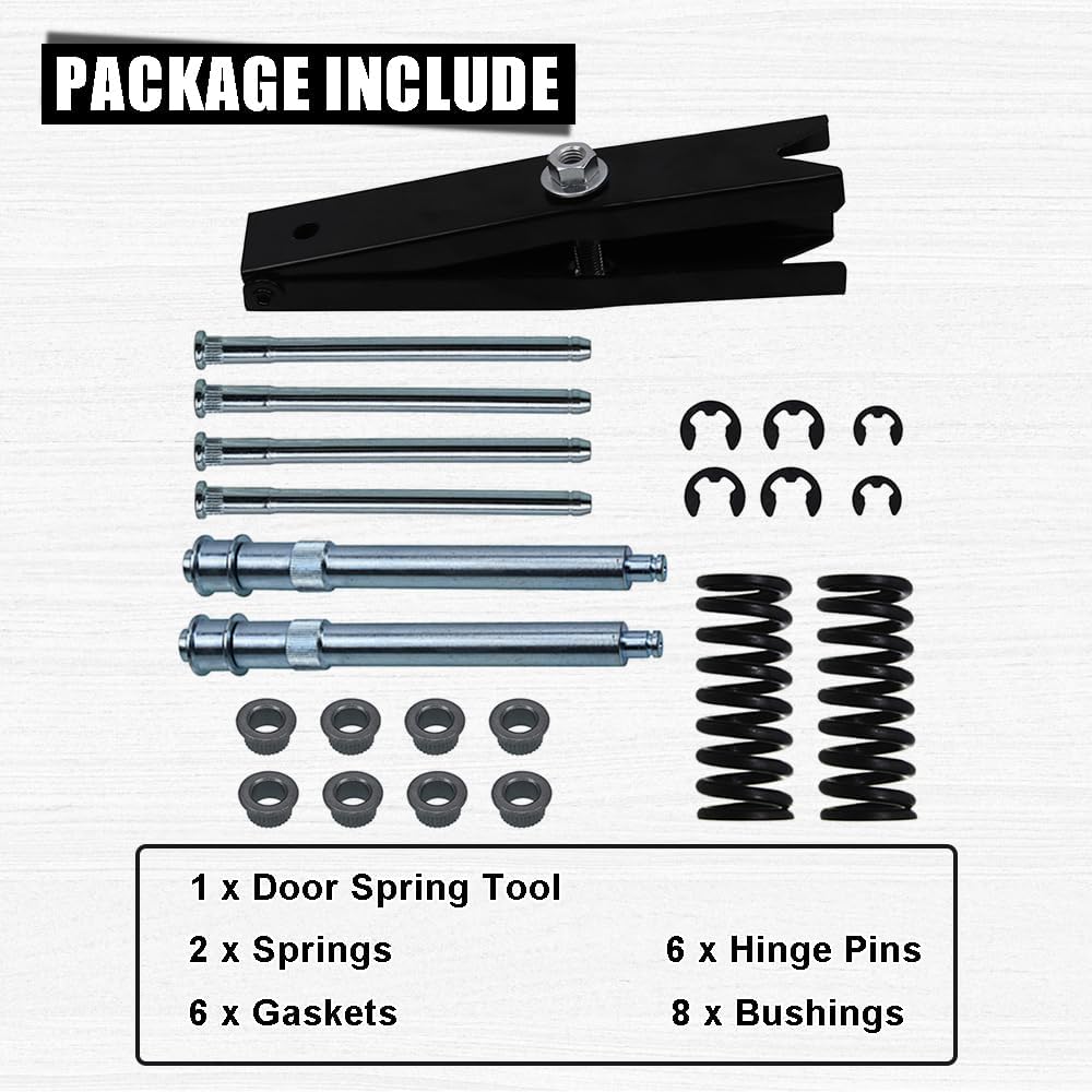 RULLINE hinge spring and included door spring tool laid out for easier install