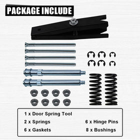 RULLINE hinge spring and included door spring tool laid out for easier install