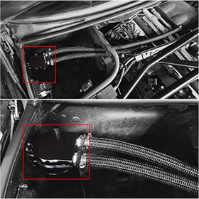 RULLINE labelled cap and O-ring closeup showing sealed fittings for leakage prevention