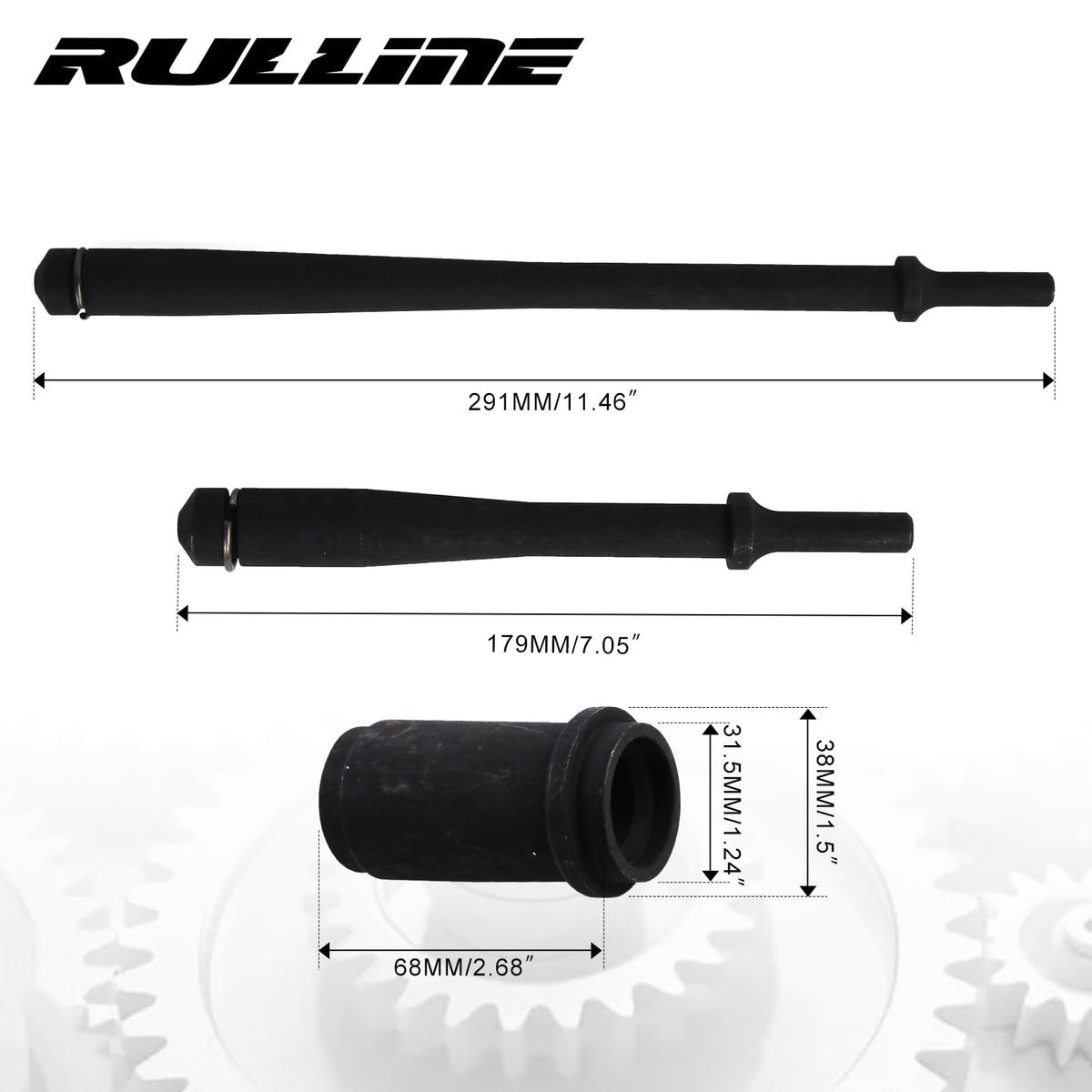 RULLINE close-up of the long driver cone and taper highlighting durable finish and precise fit benefit