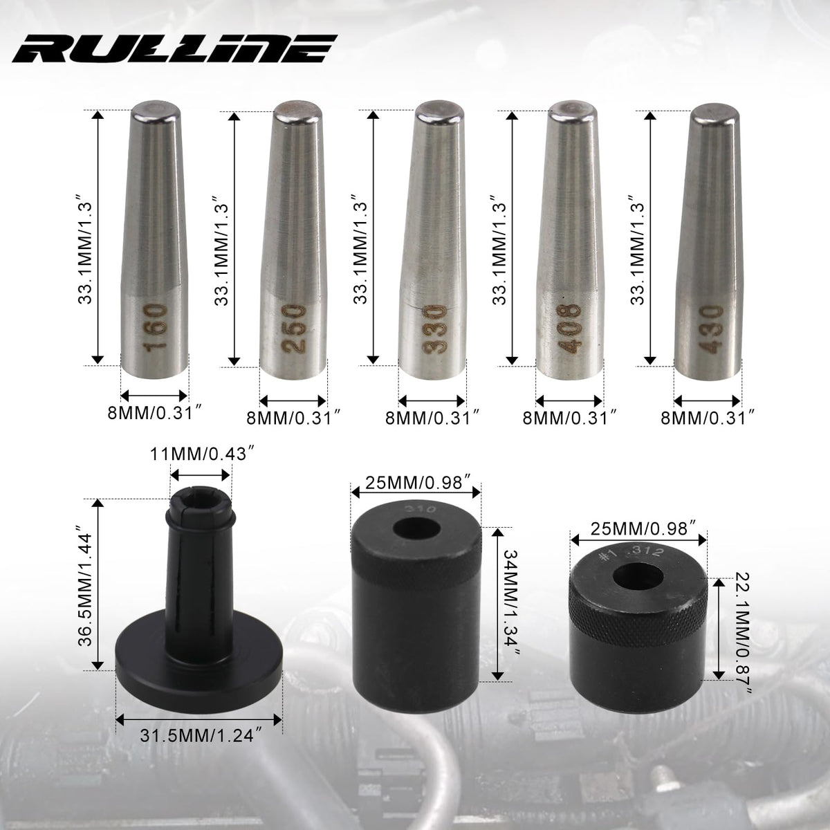RULLINE pilot cone close-up guiding seal placement to reduce nicking during install