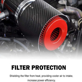 RULLINE side profile mounted on cone filter demonstrating clearance and airflow protection