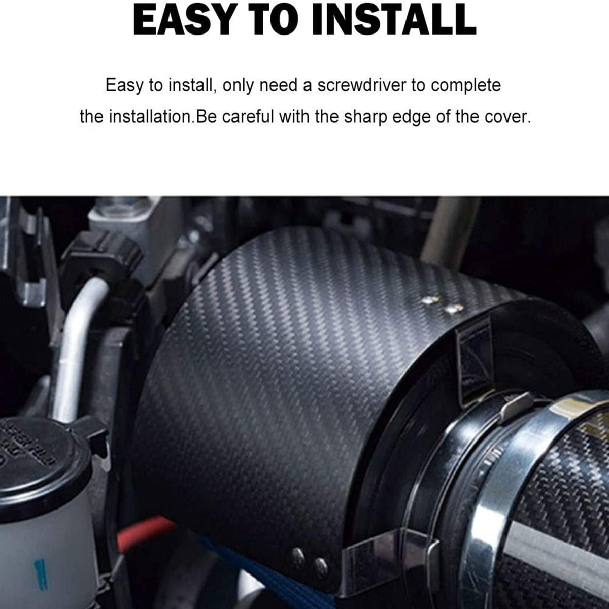 RULLINE under-hood mounted on intake showcasing organized engine bay and thermal barrier