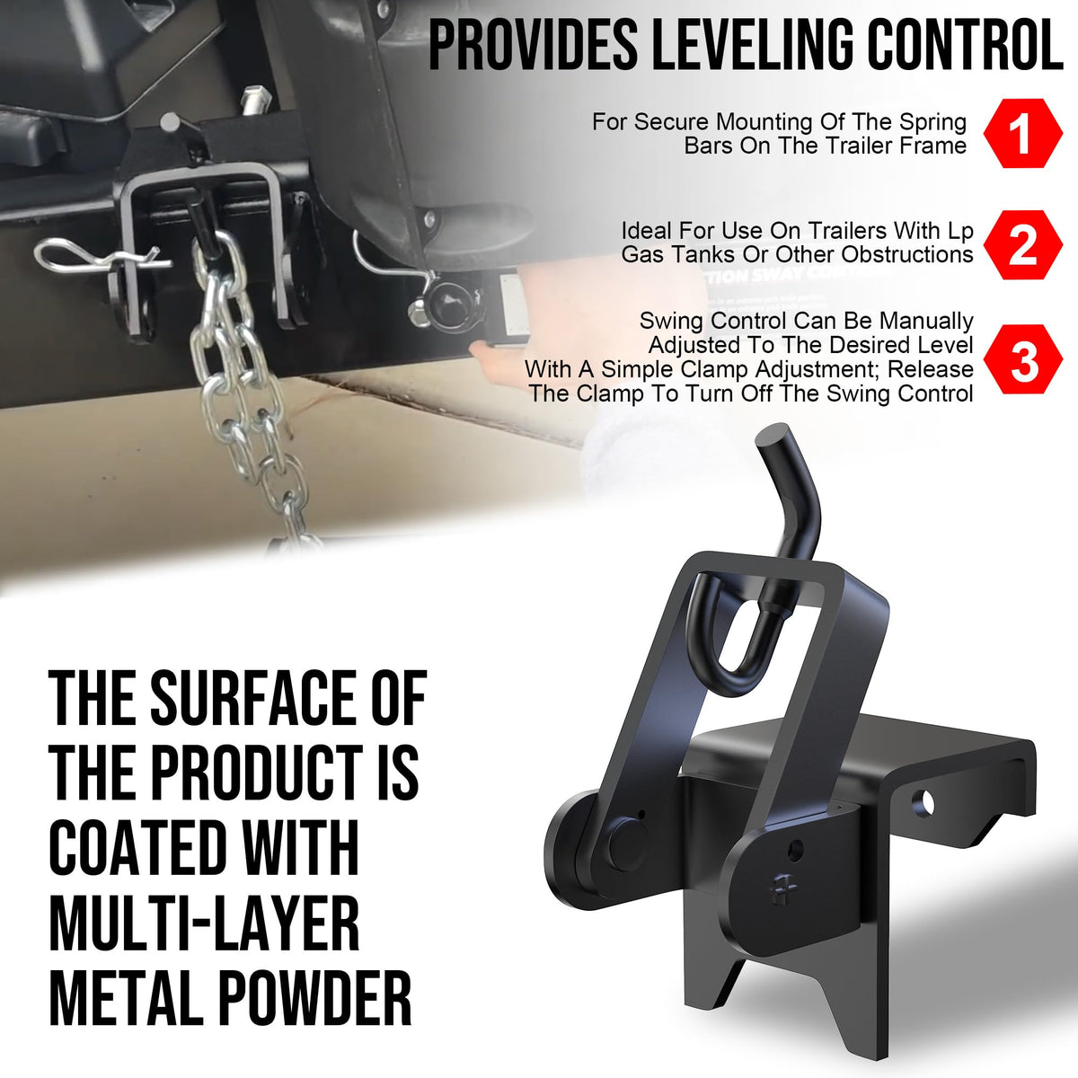 Rumngsuy installed on trailer assembly improving sway control and balance