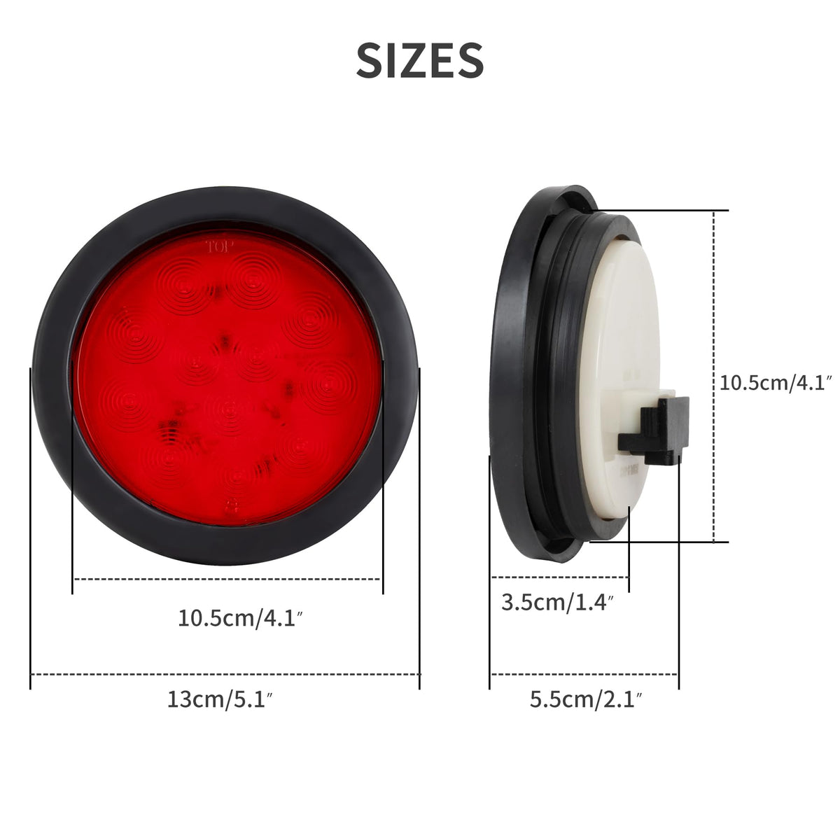 RUNBAITOO side profile showing low-profile surface mount and weather resistance