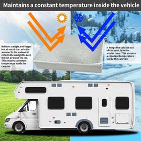 runfider reflective surface close-up deflects sunlight to reduce interior heat