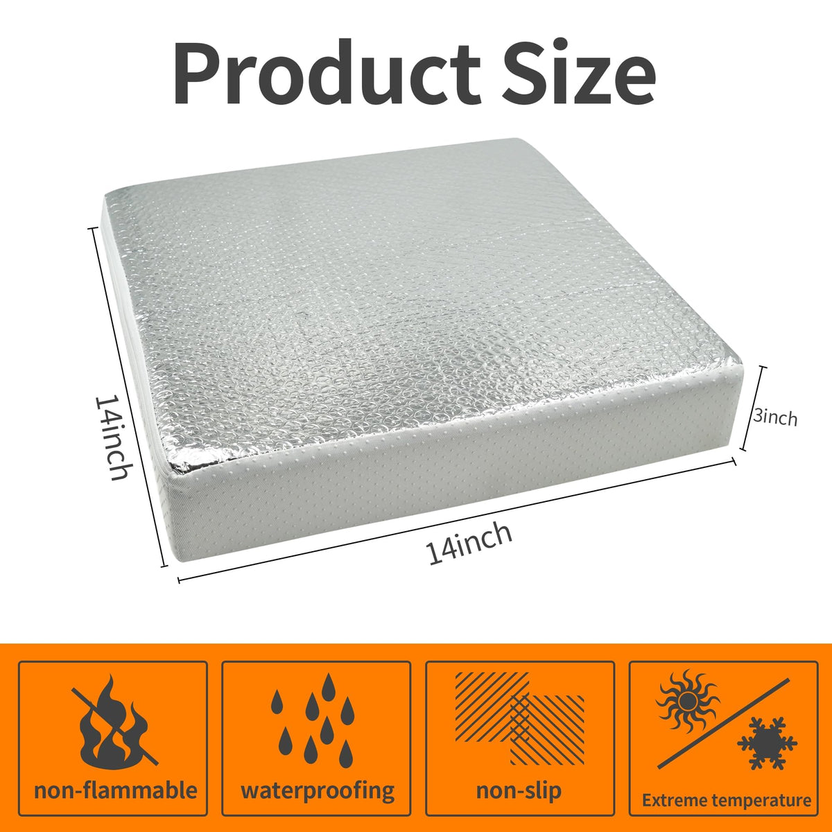runfider foam edge detail showing 3-inch thickness for improved insulation