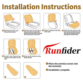 runfider cover next to ruler for scale demonstrating seat coverage dimensions