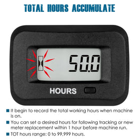 Runleader LCD close-up showing digits clearly for accurate hour tracking benefit