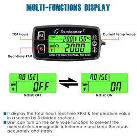 Runleader temperature probe next to engine, showing secure placement and reliable readings