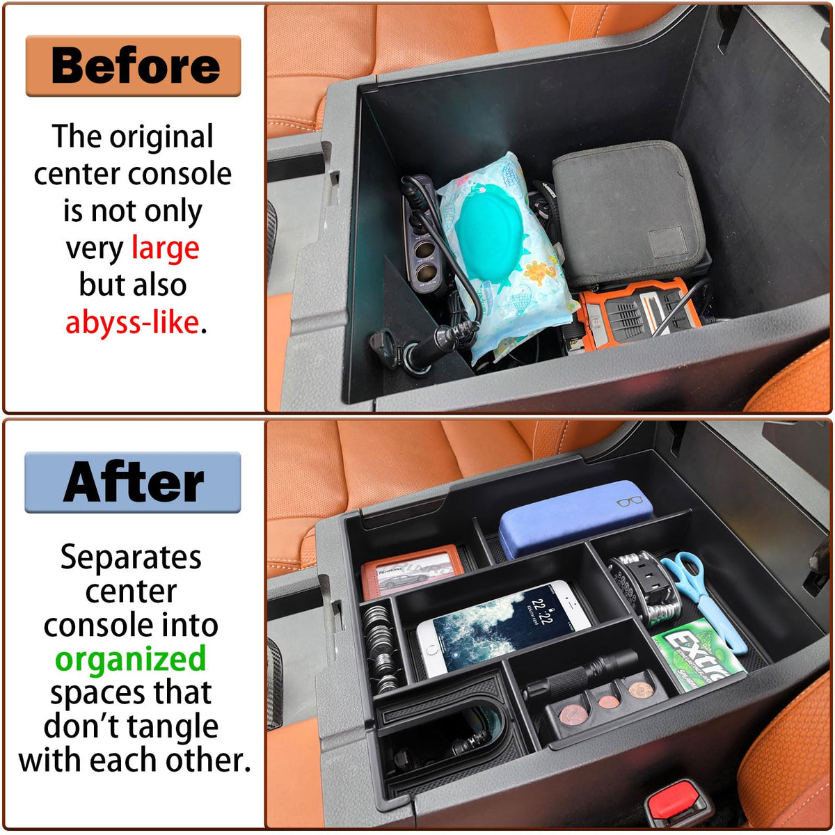 RUNROAD cord slot detail allowing tidy cable routing and easy device charging