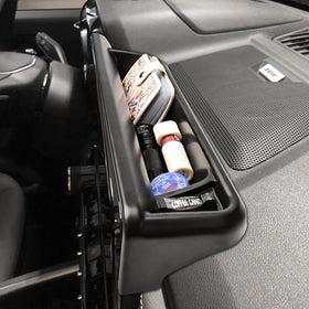 RUNROAD front view of dashboard tray showing neat storage benefit