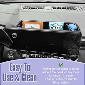 RUNROAD tray installed in Chevy Colorado dash for quick-access benefit