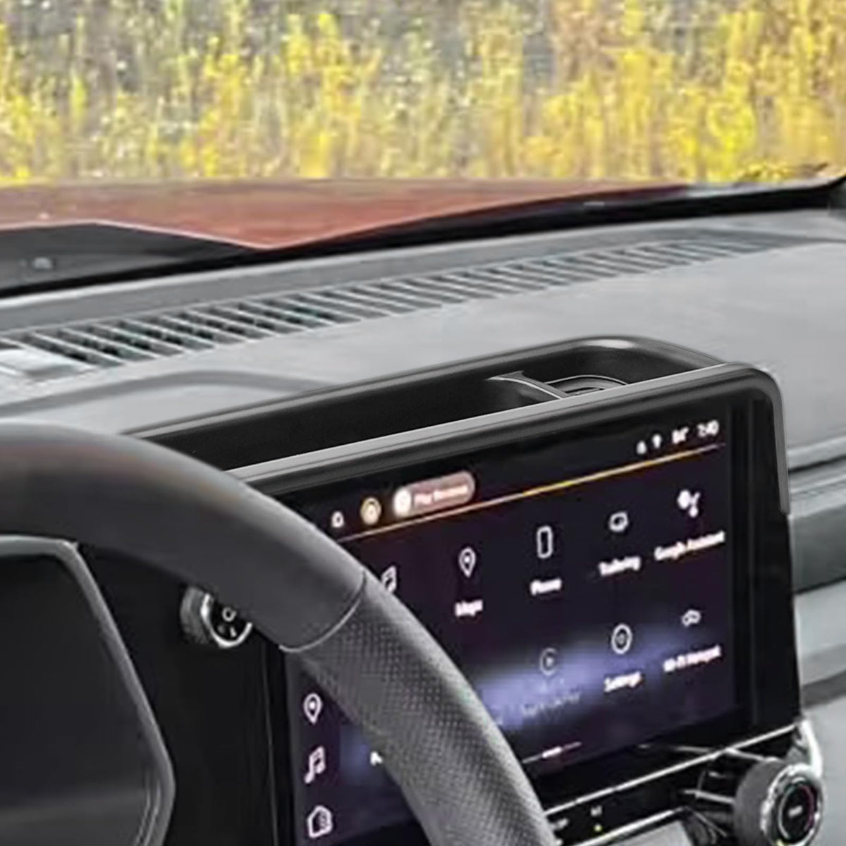 RUNROAD lifestyle cabin shot showing organized dash and easy reach