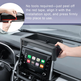RUNROAD installed in Corolla dashboard for quick-reach convenience