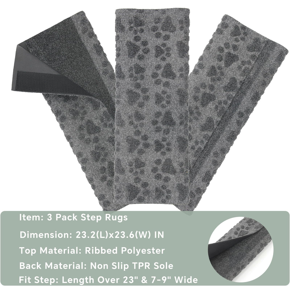 RUNROLE TPR bottom detail illustrating waterproof, odorless, slip-resistant support
