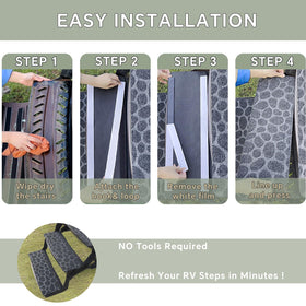 RUNROLE detached mat showing hook-and-loop fastener for easy install