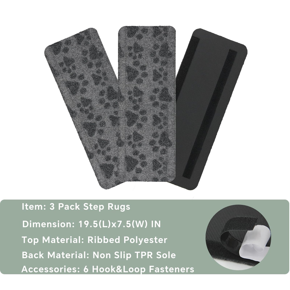 RUNROLE TPR backing detail showing waterproof slip-resistant grip