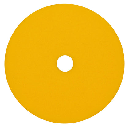 RUPES front view of 150mm yellow pad showing size and fit for quick identification and compatibility