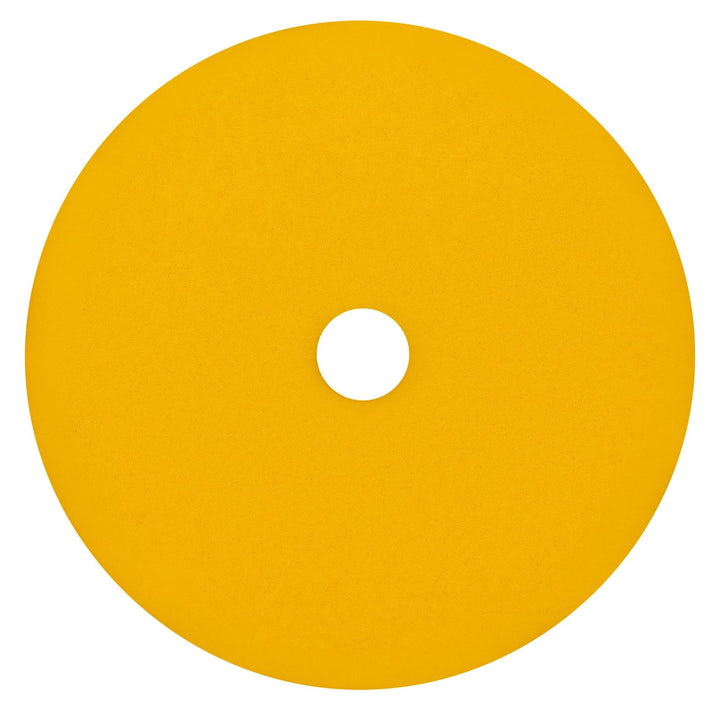 RUPES front view of 150mm yellow pad showing size and fit for quick identification and compatibility