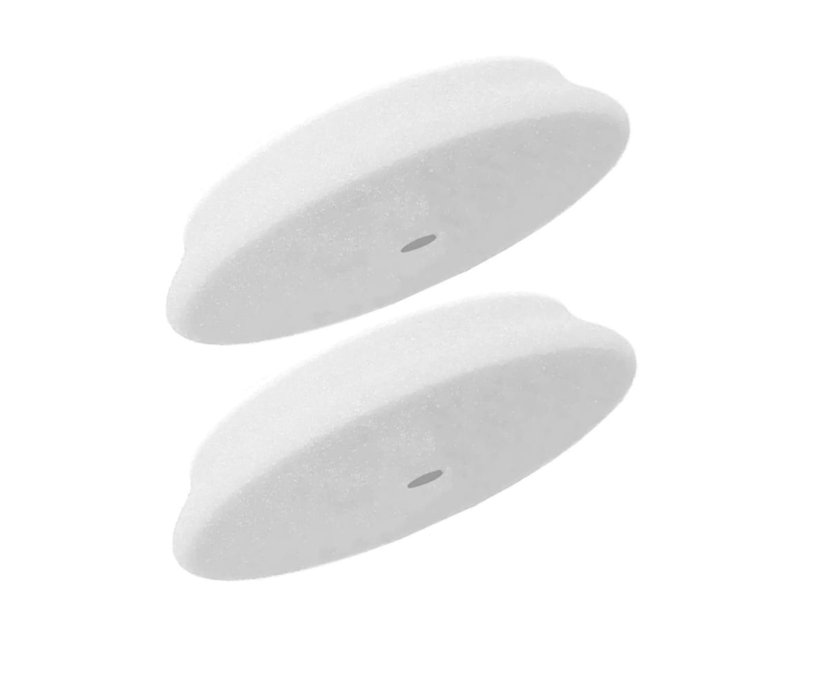RUPES front view of 150mm white ultra-fine pad showing surface for fine finishing