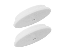 RUPES front view of 150mm white ultra-fine pad showing surface for fine finishing