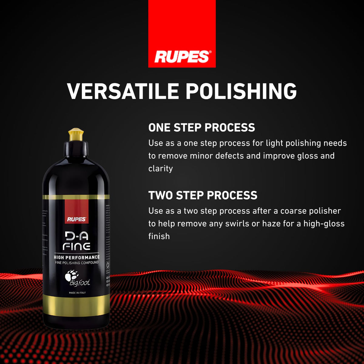 RUPES cream texture closeup highlighting micro-abrasive consistency for control