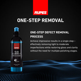 RUPES compound being used with a dual-action polisher to remove swirls