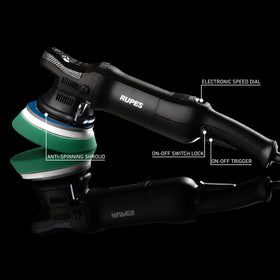 RUPES LHR 15ES speed dial detail illustrating variable control for precise polishing