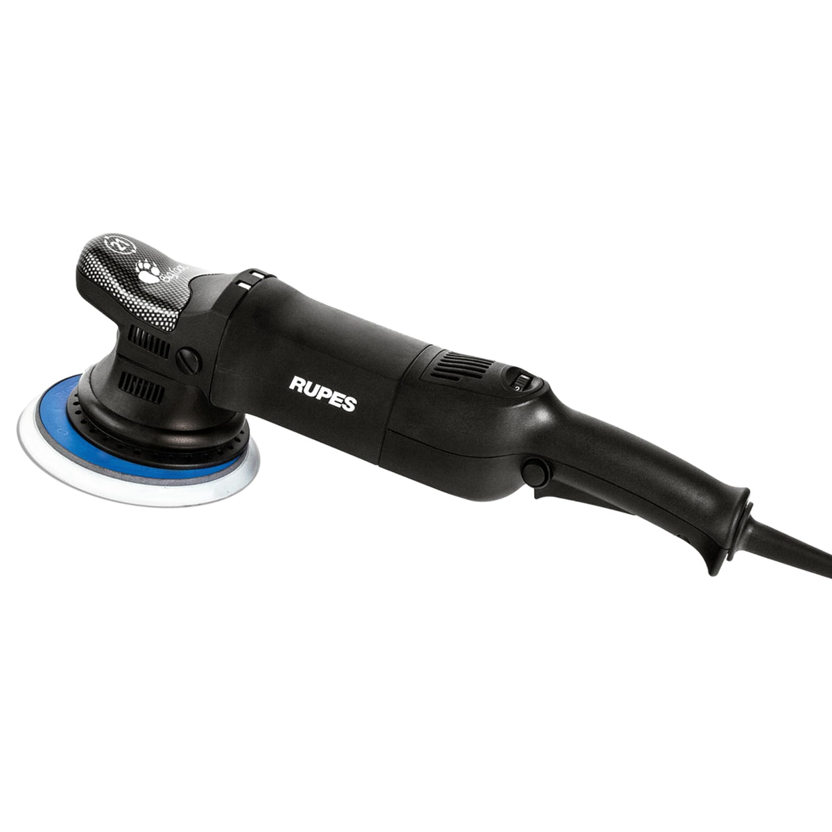 RUPES LHR21ES front angle view showing design and ergonomic grip benefit