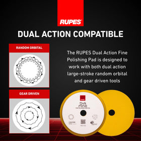 RUPES side profile showing pad thickness and edge retention for consistent finishing pressure