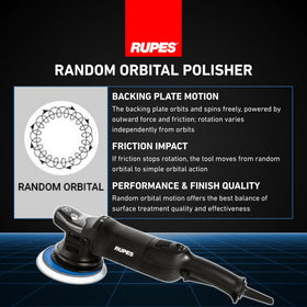 RUPES pad surface close-up showing texture for improved polishing control benefit