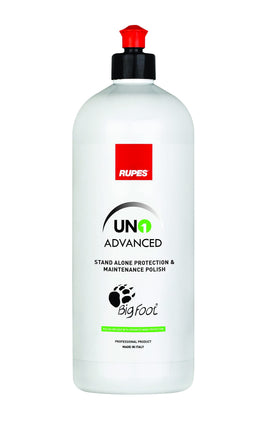RUPES bottle front label showing product name and size, clear benefit of easy identification