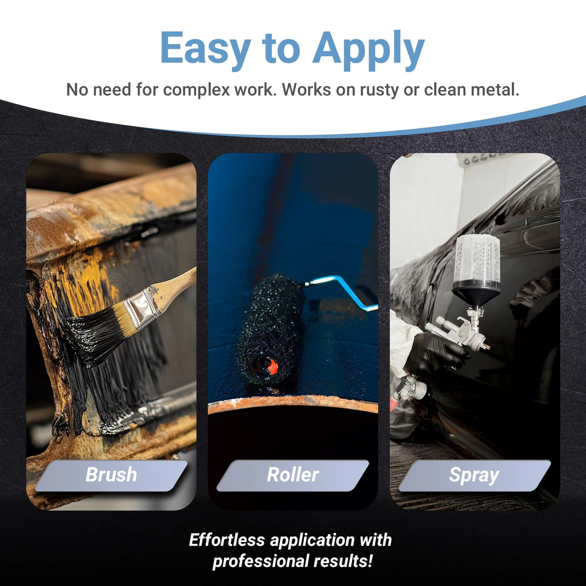 RUST BULLET being applied with brush demonstrating easy application benefit